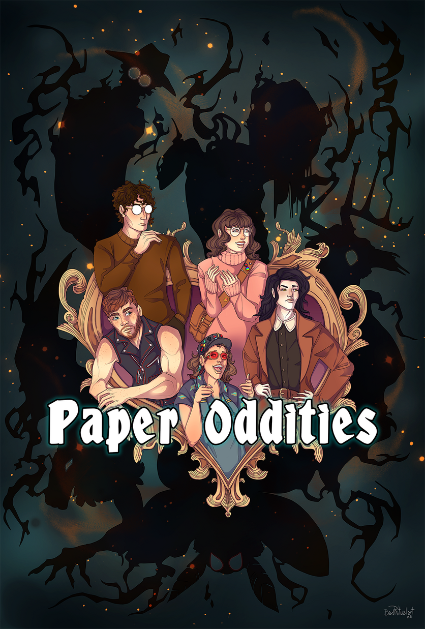Multi-character lineart with colour and cell shading